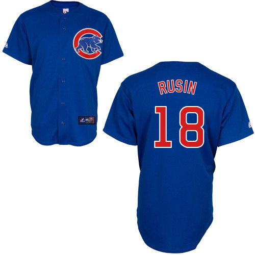 Chris Rusin #18 MLB Jersey-Chicago Cubs Men's Authentic Alternate 2 Blue Baseball Jersey